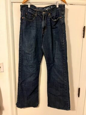 Guess Relaxed Straight Jeans in Dark Blue Wash